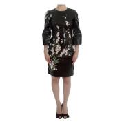 Bloemig Cocktailjurk Elegant Model Dolce & Gabbana , Black , Dames