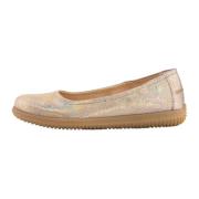 Marie Ballerina Metallic Suede Nature Footwear , Multicolor , Dames