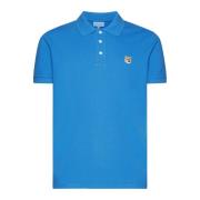 Casual Polo Shirt Maison Kitsuné , Blue , Heren