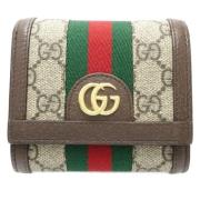 Pre-owned Canvas wallets Gucci Vintage , Brown , Dames