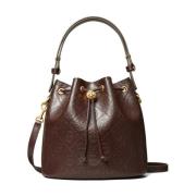 Monogram Schoudertas in Bruin Tory Burch , Brown , Dames