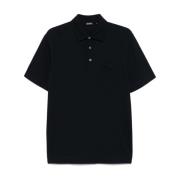 Blauw Poloshirt met Borstzak Ermenegildo Zegna , Blue , Heren