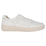 Wijde pasvorm witte leren sneaker Waldläufer , White , Heren