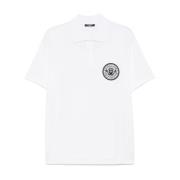 Witte Polo Shirt Korte Mouwen Balmain , White , Heren