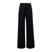 Zwarte broek met plooien Max Mara , Black , Dames