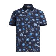 Blauw Poloshirt Korte Mouw Etro , Blue , Heren