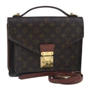 Pre-owned Canvas handbags Louis Vuitton Vintage , Brown , Dames