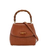 Pre-owned Leather gucci-bags Gucci Vintage , Brown , Dames