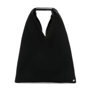 Zwarte Canvas Japanse tas met contrastnaden MM6 Maison Margiela , Blac...