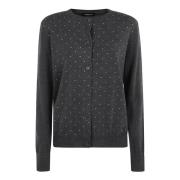 Antraciet Kristalversierde Sweatshirt Fabiana Filippi , Gray , Dames