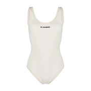 Witte Sea Badpak Jil Sander , White , Dames