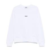 Witte Crew Neck Sweater Msgm , White , Dames