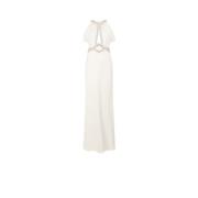 Kristal Zeemeermin Halternek Jurk Roberto Cavalli , White , Dames