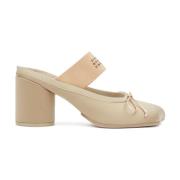 Bruine sandalen met blokhak MM6 Maison Margiela , Beige , Dames