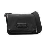 Zwarte Schoudertas met Overslag Tom Ford , Black , Heren