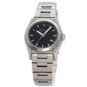 Pre-owned Stainless Steel watches Gucci Vintage , Black , Dames