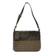 Pre-owned Canvas shoulder-bags Fendi Vintage , Brown , Dames