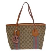 Pre-owned Canvas gucci-bags Gucci Vintage , Beige , Dames