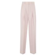 Geplooide broek in marine Theory , Pink , Dames