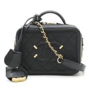 Pre-owned Leather handbags Chanel Vintage , Black , Dames