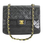 Pre-owned Leather chanel-bags Chanel Vintage , Black , Dames