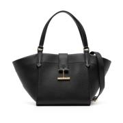 Gestructureerde Leren Zwarte Schoudertas Tom Ford , Black , Dames