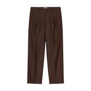 Relaxed Fit Ruthy Bruine Broek Closed , Brown , Dames