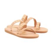 Handgemaakte Iliana Platte Sandalen Ancient Greek Sandals , Beige , Da...