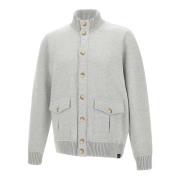 Grijze Fleece Trui Sartorial Collectie Gran Sasso , Gray , Heren