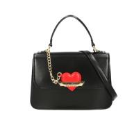 Zwarte Schoudertas Verstelbare Band Kunstleer Love Moschino , Black , ...