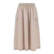 Comfortabele Beige Cargo Rok New Balance , Beige , Dames