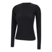 Zwarte Stretch Katoen Laura Sweater Birgitte Herskind , Black , Dames