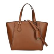 Bruine leren schoudertas met logo Michael Kors , Brown , Dames