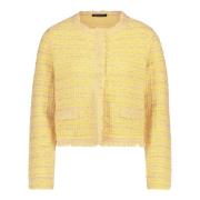 Gefranjerde Gebreide Vest Betty Barclay , Yellow , Dames