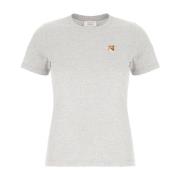 Casual Katoenen T-shirt Maison Kitsuné , Gray , Dames