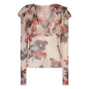 Bloemenprint Ruche Blouse Philosophy di Lorenzo Serafini , Multicolor ...