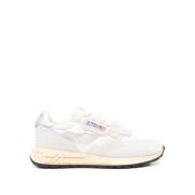 Witte Sneakers Lage Top Wit/Zilver Autry , Multicolor , Dames