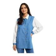 Gestreepte Ellen Shirt Lichtblauw IN Front , Blue , Dames