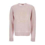 Stijlvolle Gebreide Trui Moncler , Pink , Dames