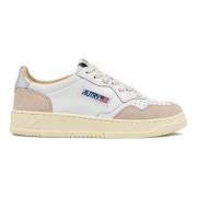 Retrostijl Zilver Witte Sneakers Autry , White , Dames