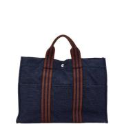 Pre-owned Canvas totes Hermès Vintage , Blue , Heren