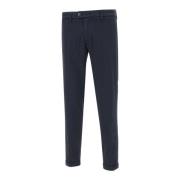 Blauwe Houndstooth Slim Fit Broek Re-Hash , Blue , Heren