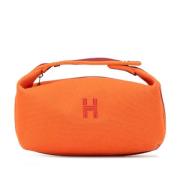 Pre-owned Canvas handbags Hermès Vintage , Orange , Dames