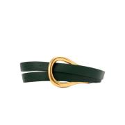 Stijlvolle leren riem voor mannen Bottega Veneta , Green , Dames