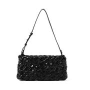 Stijlvolle Leren Tas Bottega Veneta , Black , Dames