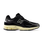 Zwarte Leren Mesh Sneakers 2002 RIB New Balance , Black , Heren