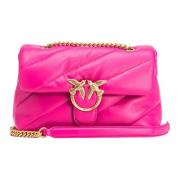 Klassieke Love Bag Puff met Diamond Cut Pinko , Pink , Dames