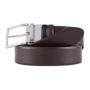 Multicolor Leren Riem - Omkeerbare Gesp Piquadro , Brown , Heren