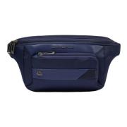 Blauwe Crossbody Tas met Rfid Bescherming Piquadro , Blue , Heren