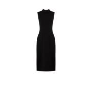 Mouwloze Jurk met Mock Hals Roberto Cavalli , Black , Dames